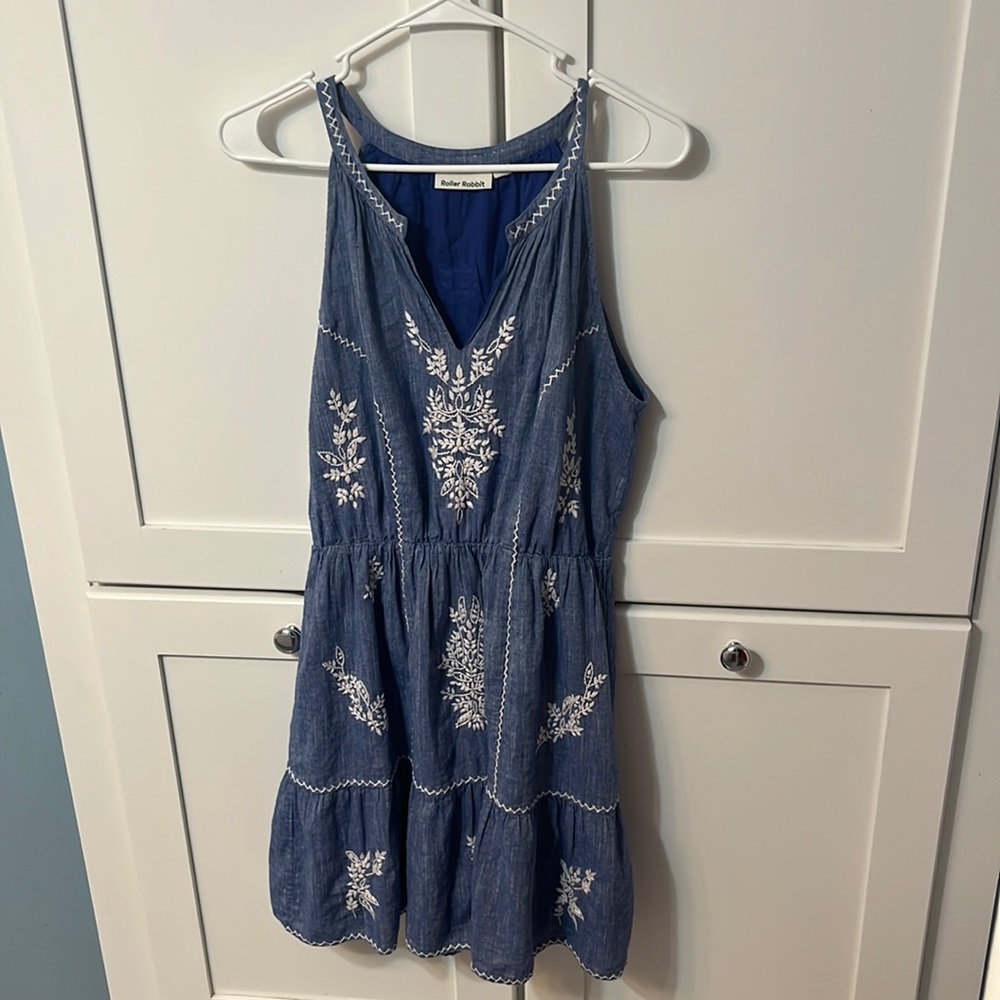 Roller Rabbit dress - embroidered and lined size S